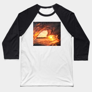 Sunset inside heart wave Baseball T-Shirt